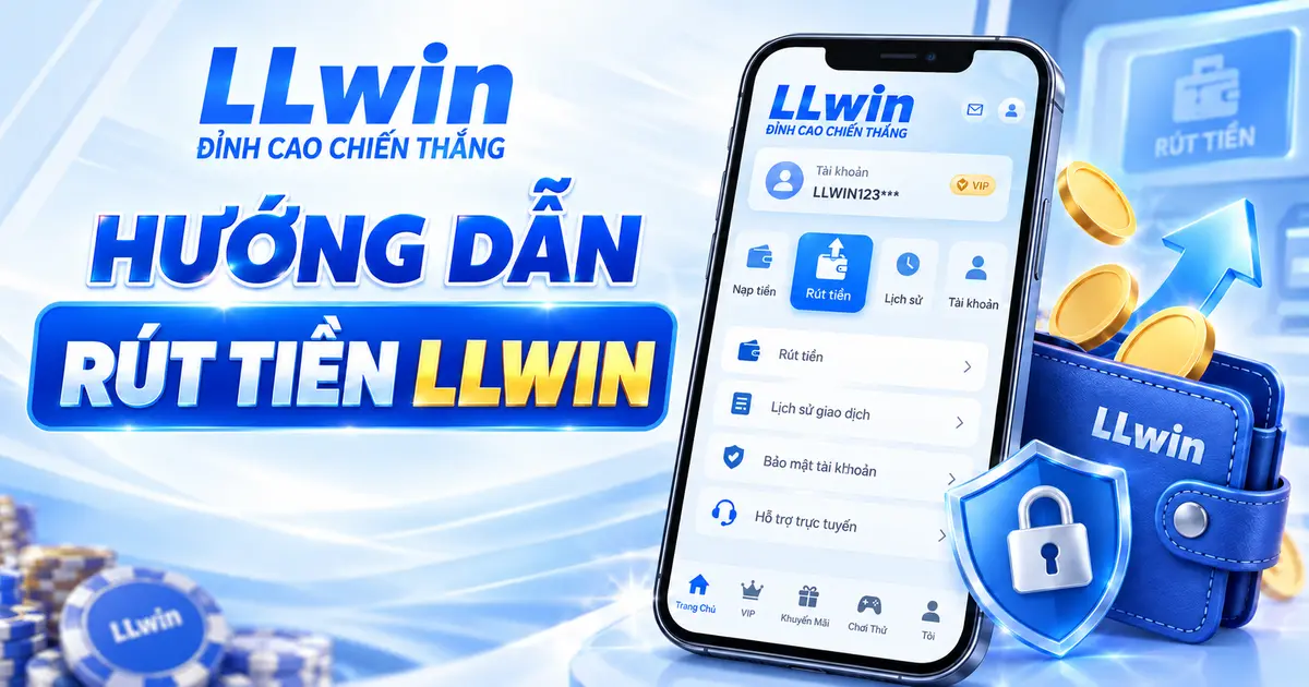 Hướng dẫn rút tiền LLWIN trên giao diện tài khoản điện thoại