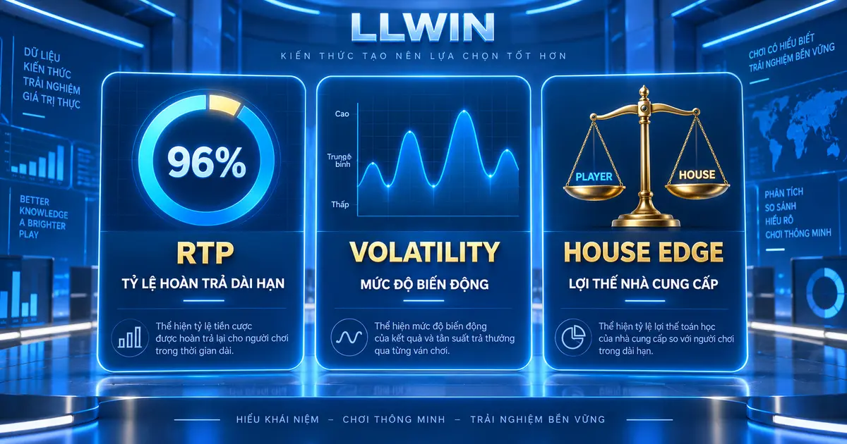 So sánh RTP, Volatility và House Edge